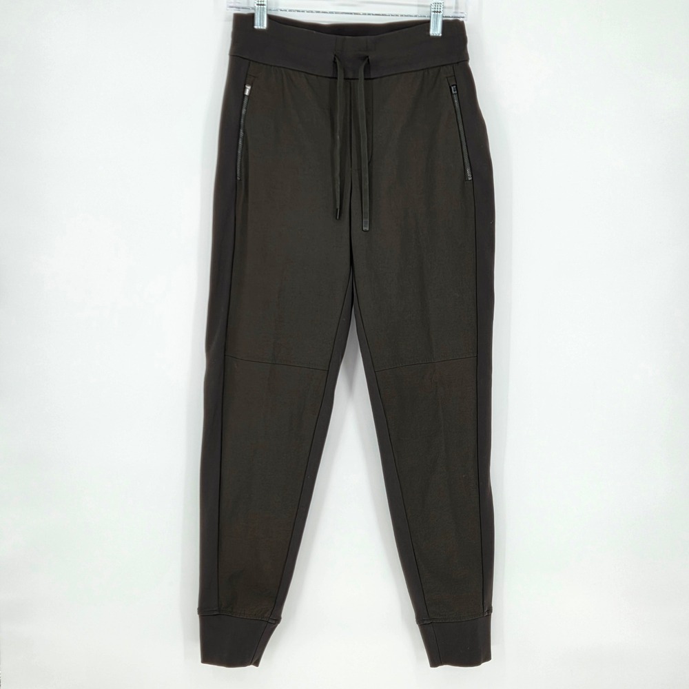 Athleta Womens 4‎ Headlands Hybrid Trek Jogger Pants Deep Aspen Olive Green Mid